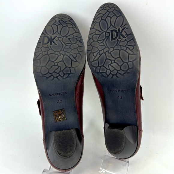 DORKING Women's Burgundy Leather Heeled Shoes - Picture 6 of 6